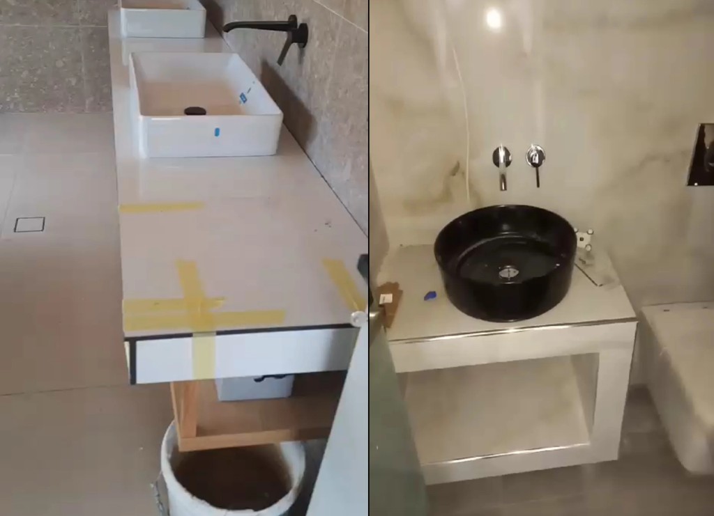 Ανακαίνιση μπάνιου – vanity και vessel sink, Ζάκυνθος