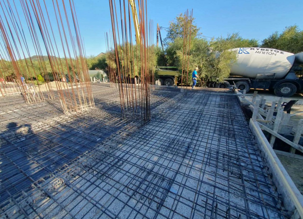 Επισκευές – πλάκα σκυροδέματος μικσέρα, Ζάκυνθος