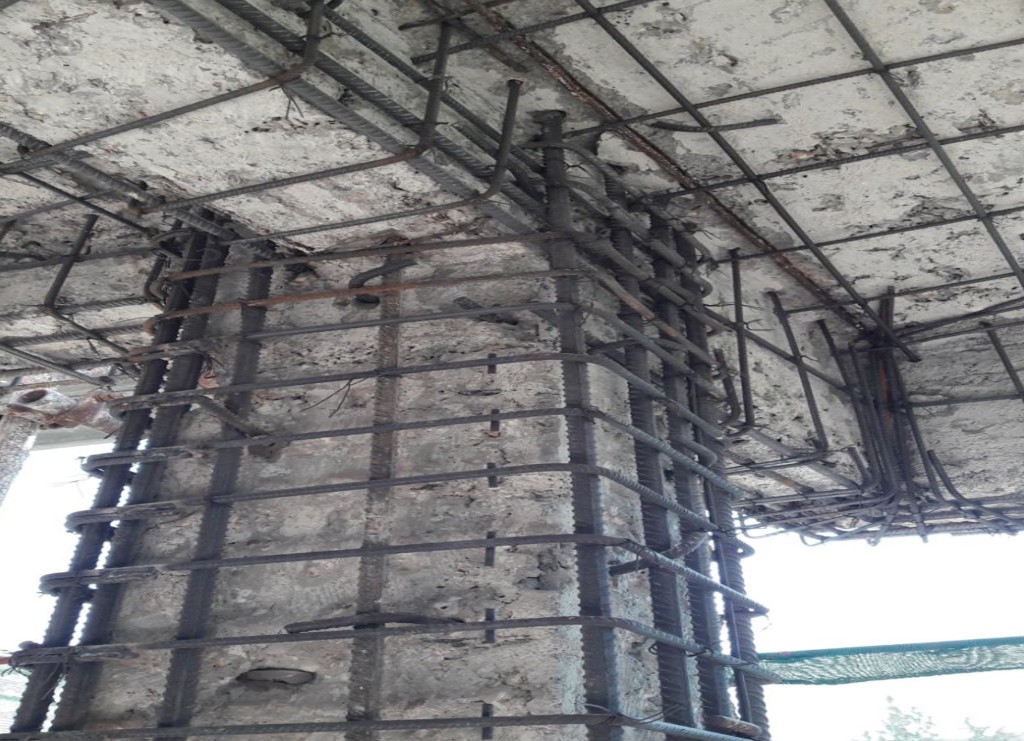 Επισκευές – μανδύας υποστυλώματος με οπλισμό, Ζάκυνθος