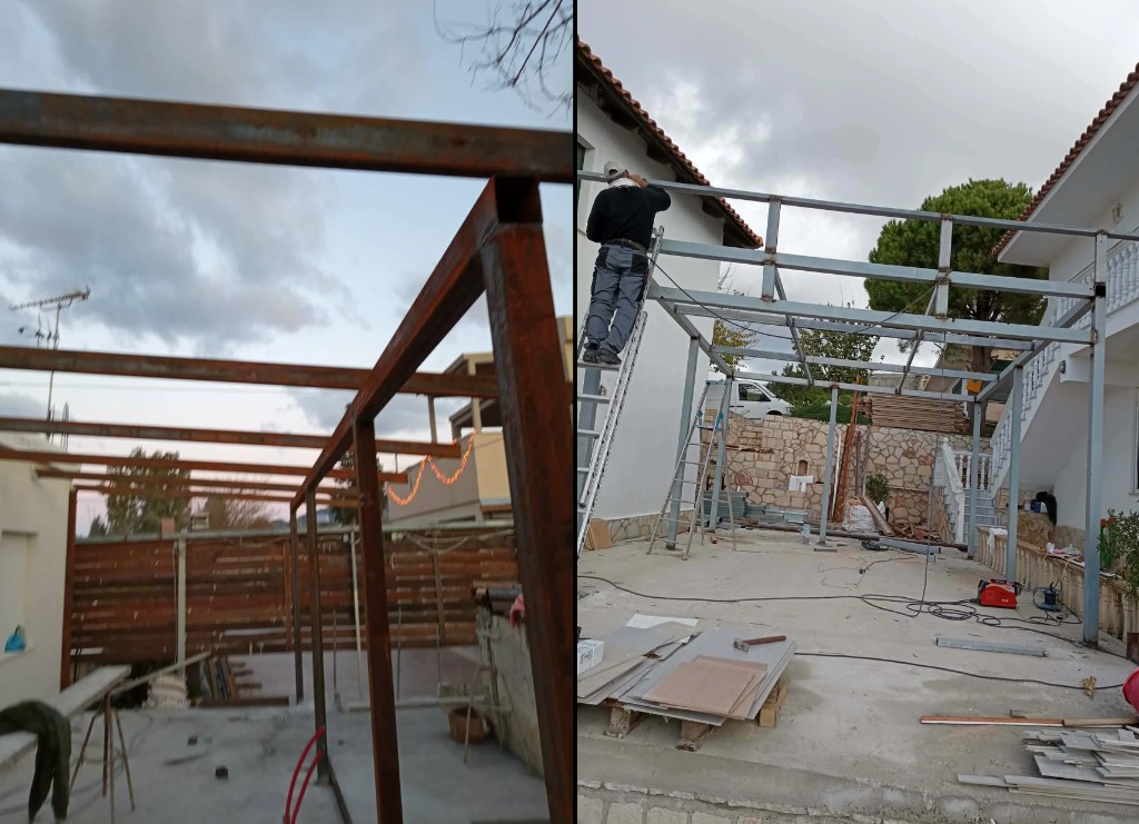 Μεταλλικός σκελετός ξηράς δομής και πάνελια – Ζάκυνθος