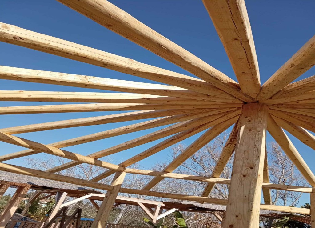 Ακτινωτά ξύλινα δοκάρια στέγης – Ζάκυνθος