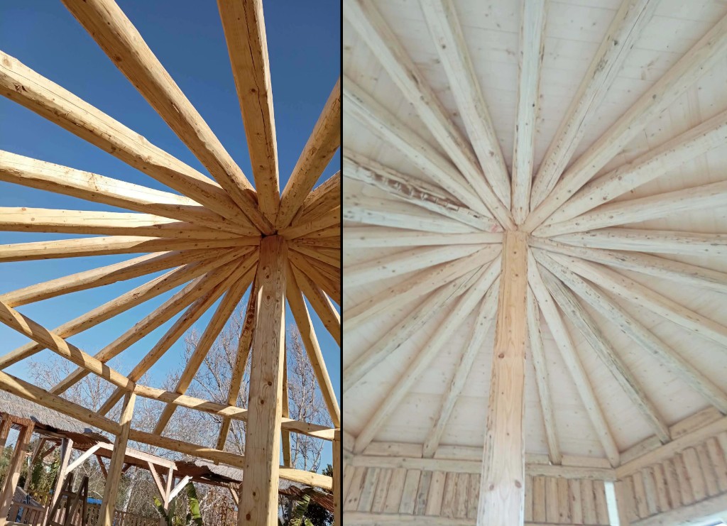 Ξύλινος όροφος με δοκάρια και σκυρόδεμα – Ζάκυνθος