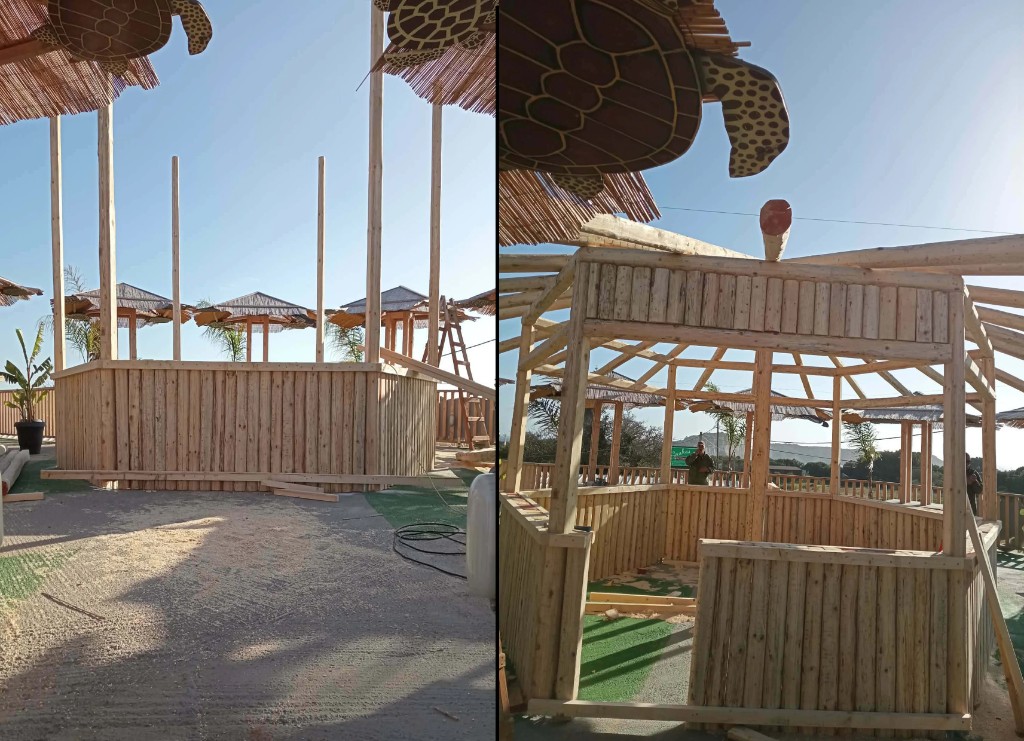 Πέργκολα με lattice και πετρότοιχο – Ζάκυνθος