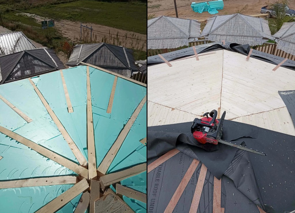 Ξύλινος σκελετός στέγης πάνω από κεραμίδια – Ζάκυνθος